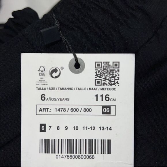 ZARA Kids | Black | STRAIGHT LEGS SPORT PANTS - Picture 6 of 7